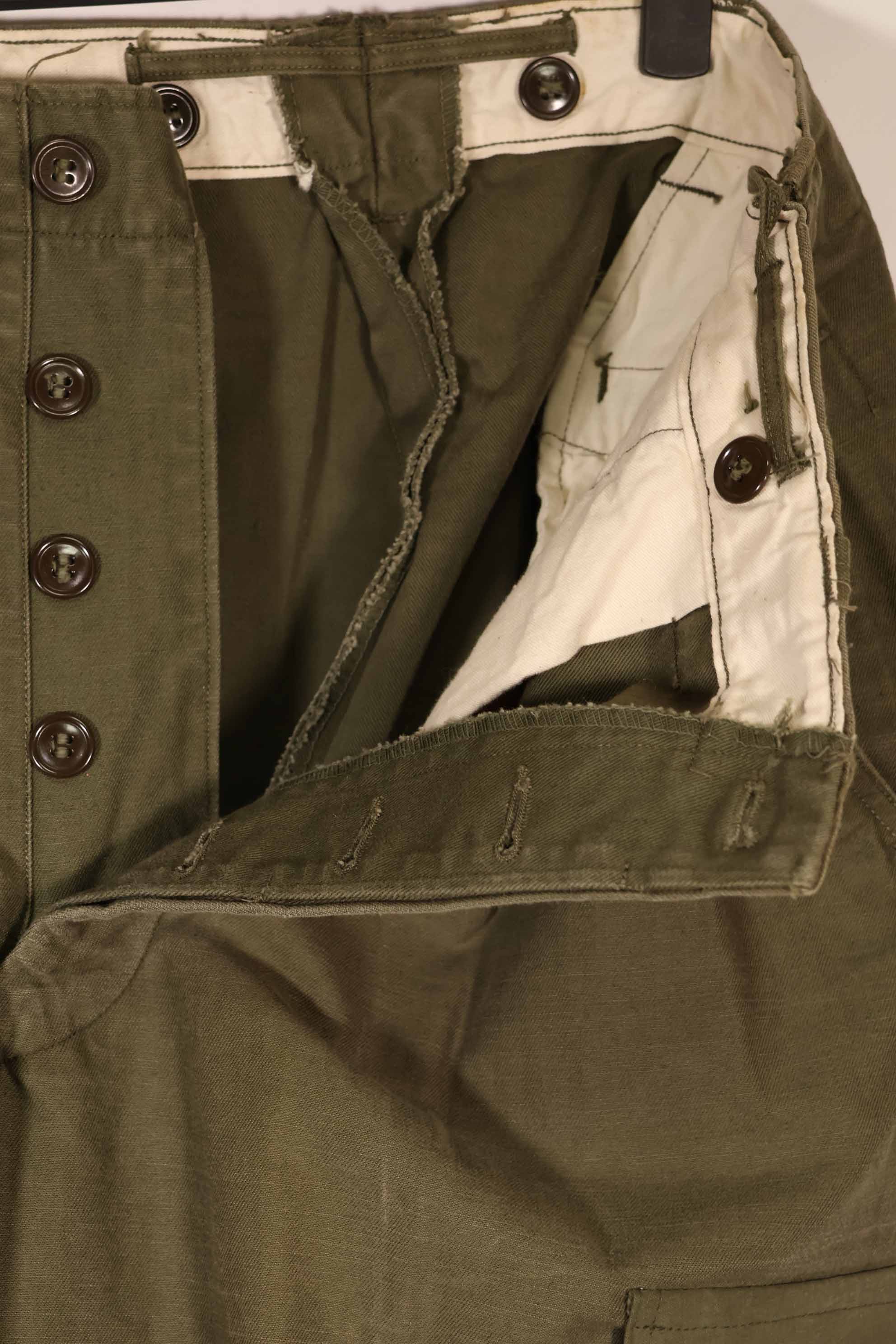 実物　1940〜50年代　アメリカ軍　M45　コットンフィールドパンツ　中古品