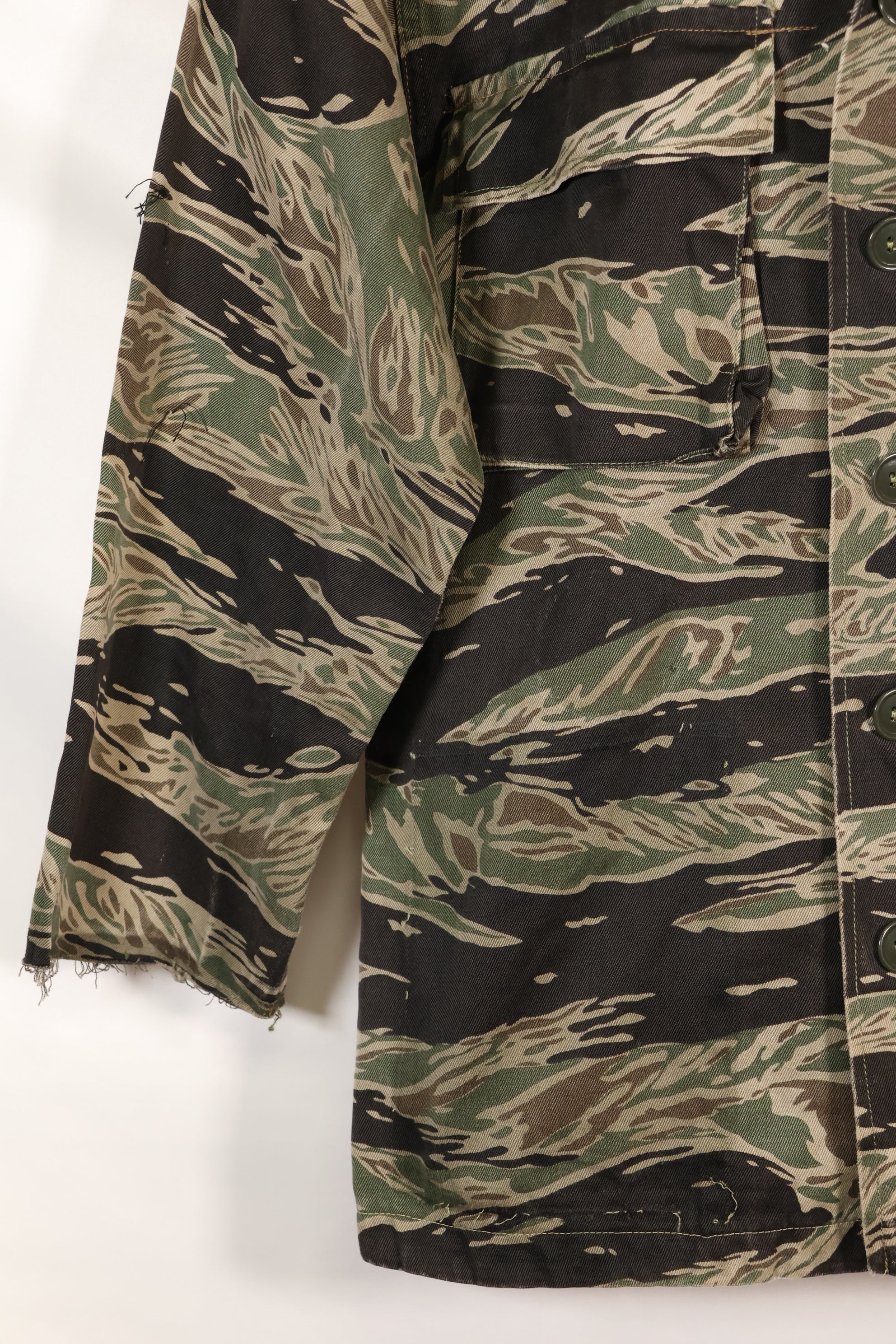 1960年代半　A-S　日本製　シルバータイガー　シャツ　タイガーストライプ　ローカル改造あり　中古品