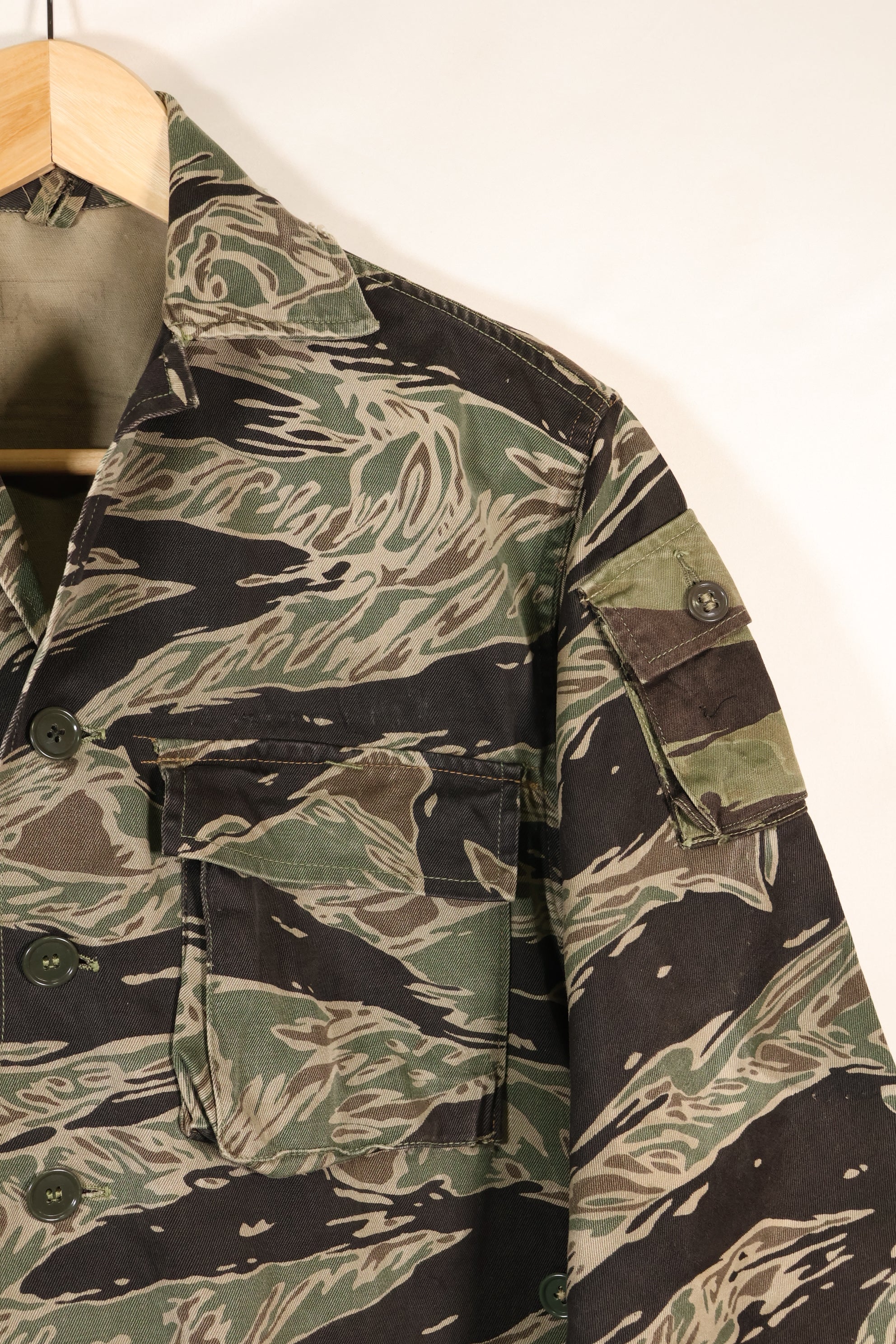 1960年代半　A-S　日本製　シルバータイガー　シャツ　タイガーストライプ　ローカル改造あり　中古品