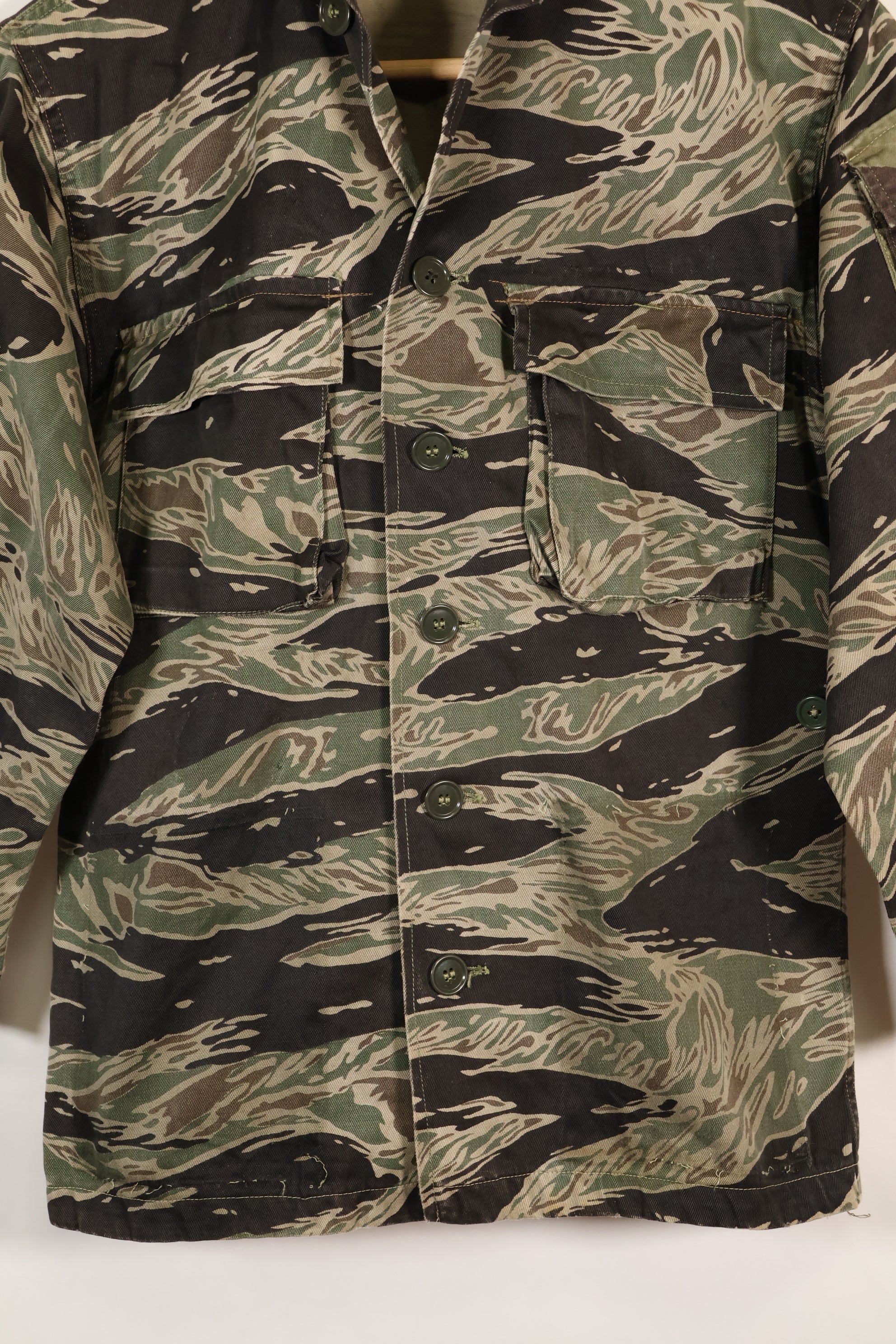 1960年代半　A-S　日本製　シルバータイガー　シャツ　タイガーストライプ　ローカル改造あり　中古品