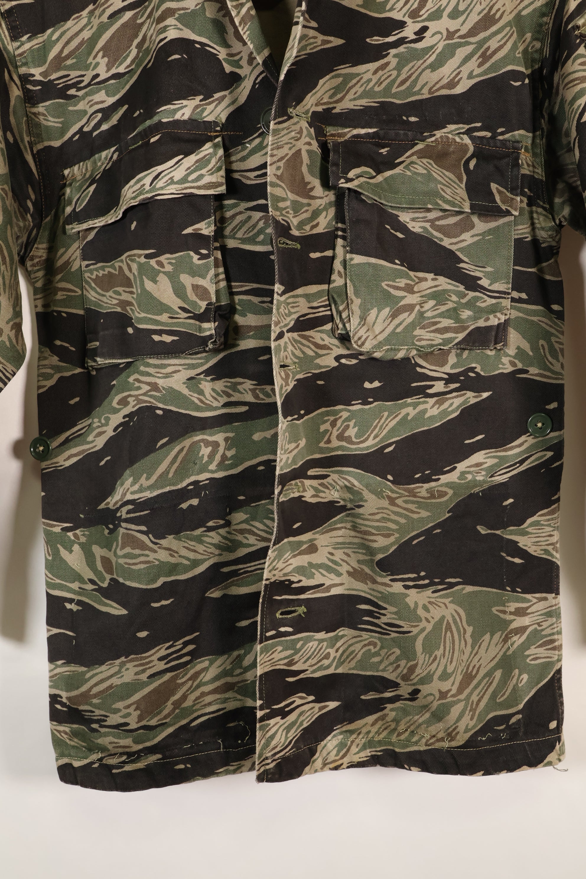 1960年代半　A-S　日本製　シルバータイガー　シャツ　タイガーストライプ　ローカル改造あり　中古品