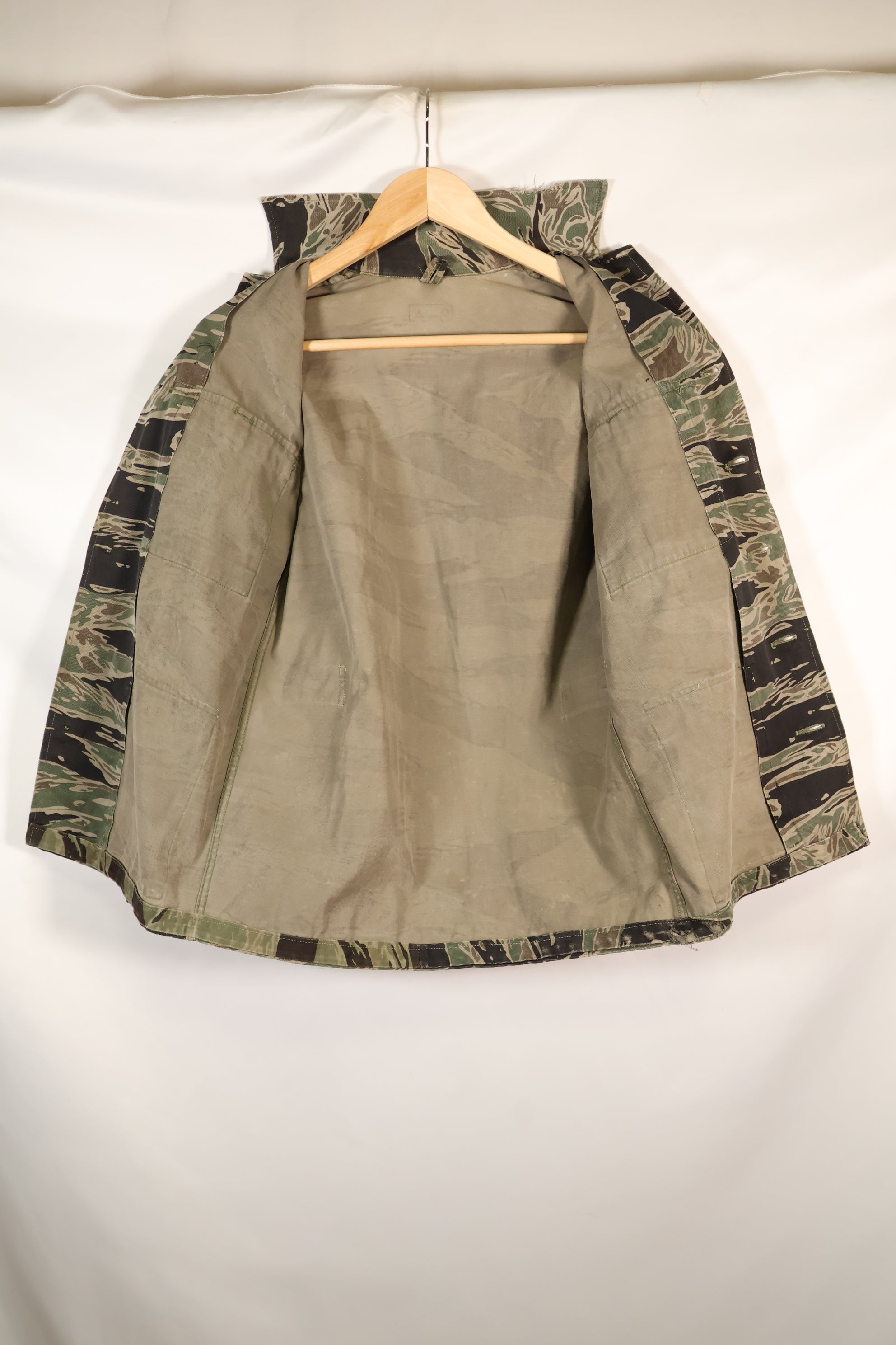 1960年代半　A-S　日本製　シルバータイガー　シャツ　タイガーストライプ　ローカル改造あり　中古品