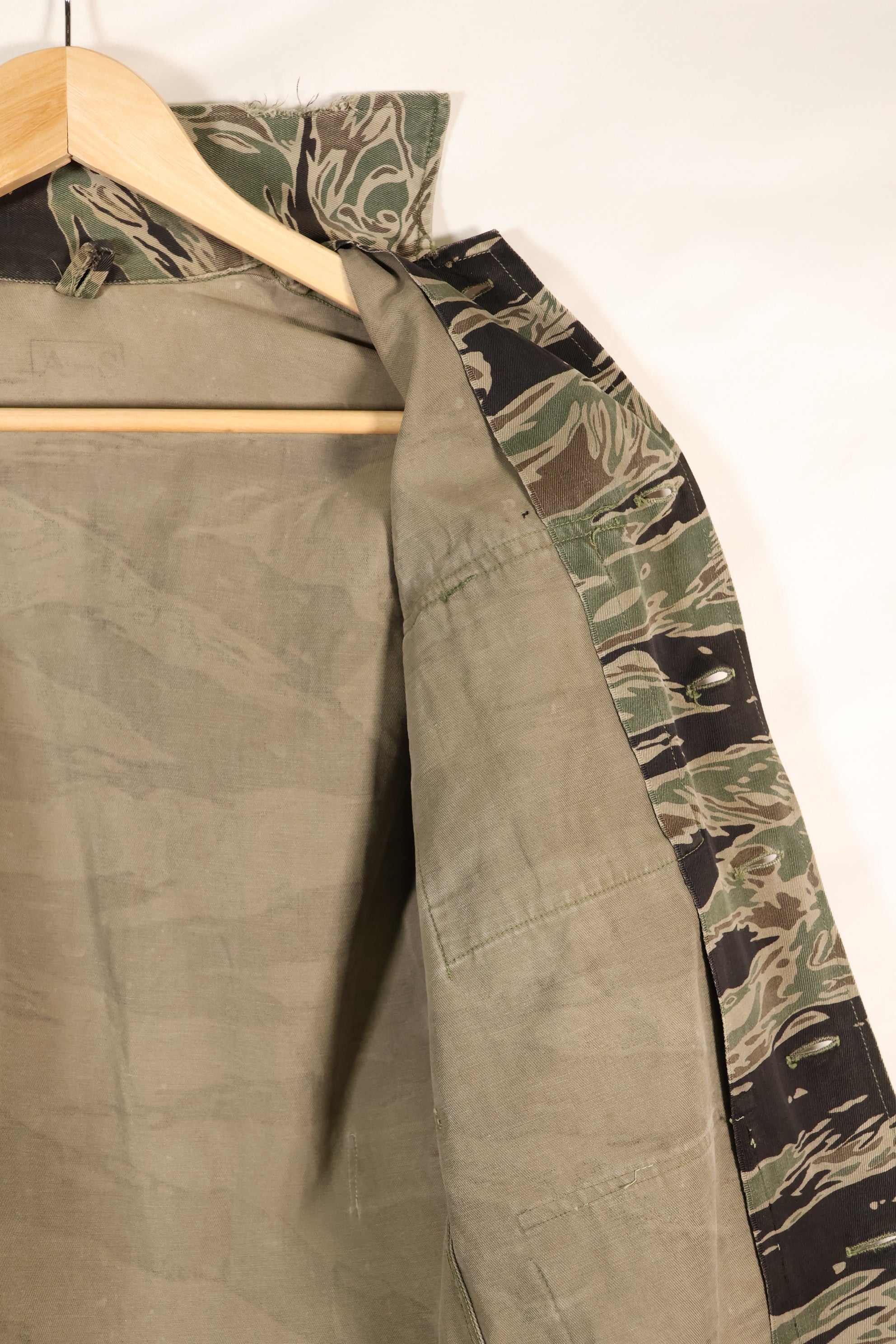 1960年代半　A-S　日本製　シルバータイガー　シャツ　タイガーストライプ　ローカル改造あり　中古品