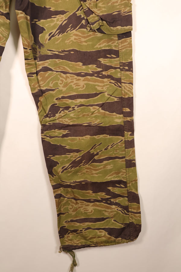 1960年代後半　A-M　レイトウォーパターン　ヘビーウェイト生地　タイガーストライプ　パンツ　Asianカット　中古品