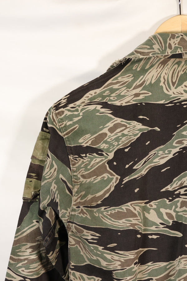 1960年代半　A-S　日本製　シルバータイガー　シャツ　タイガーストライプ　ローカル改造あり　中古品