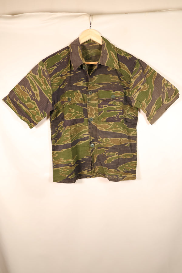 1970年代　実物生地　戦後縫製　VNMC　5th Model 南ベトナム海兵隊　タイガーストライプ　シャツ　中古品