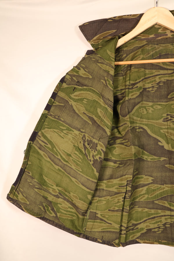 1970年代　実物生地　戦後縫製　VNMC　5th Model 南ベトナム海兵隊　タイガーストライプ　シャツ　中古品