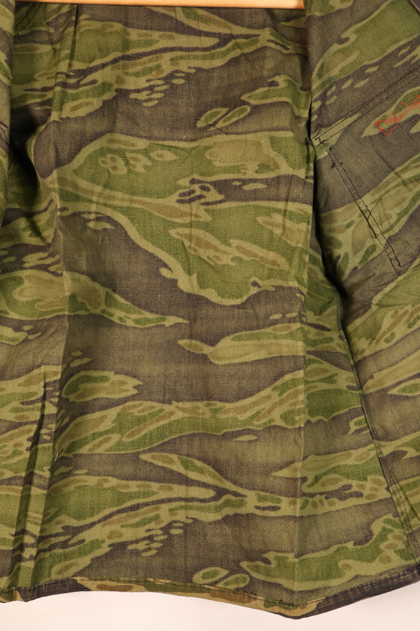 1970年代　実物生地　戦後縫製　VNMC　5th Model 南ベトナム海兵隊　タイガーストライプ　シャツ　中古品