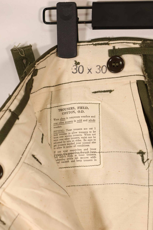 実物　1940年代後半〜50年代前半　M45 ODコットンフィールドパンツ　ほぼ未使用　中古品