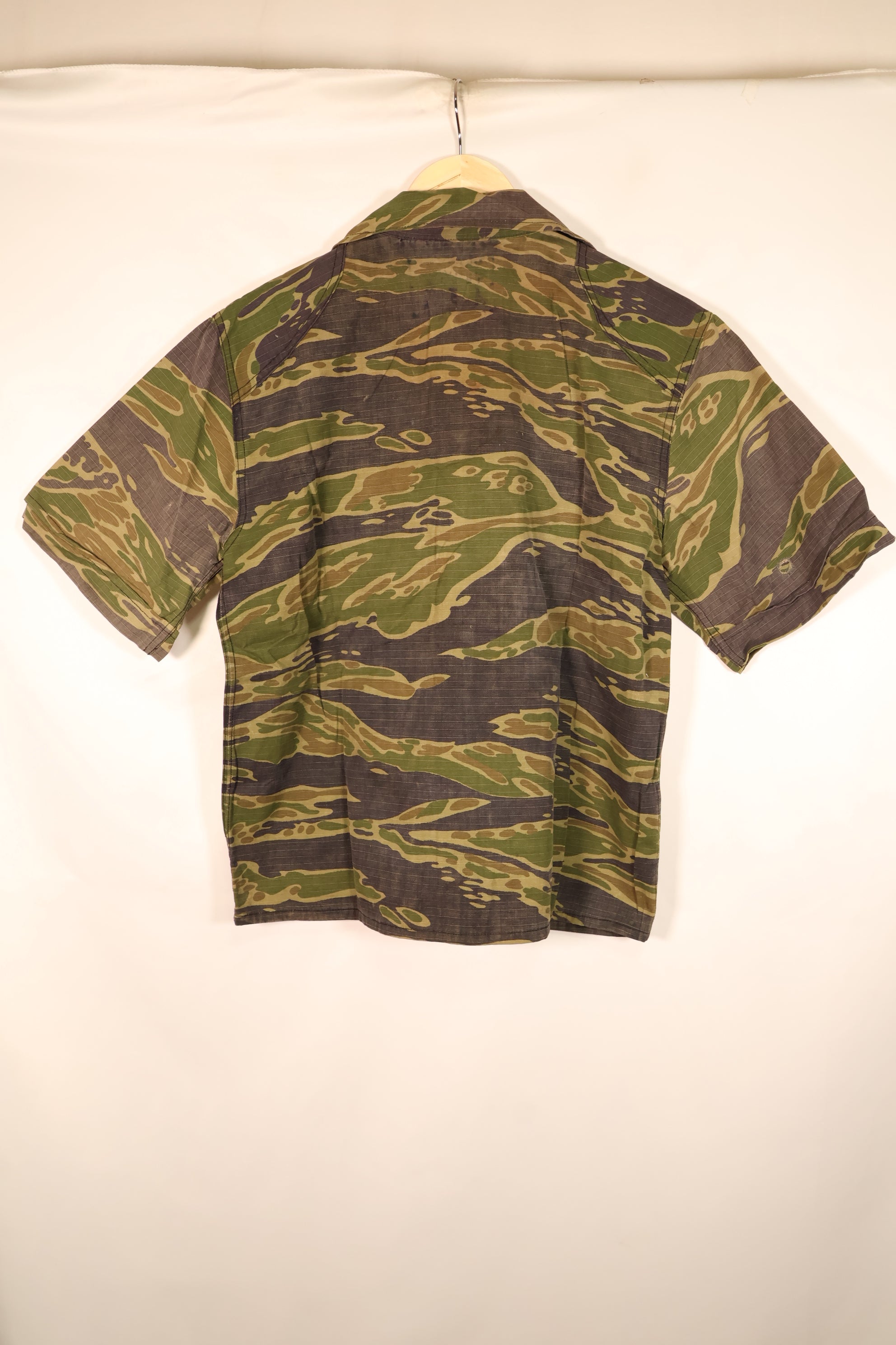 1970年代　実物生地　戦後縫製　VNMC　5th Model 南ベトナム海兵隊　タイガーストライプ　シャツ　中古品