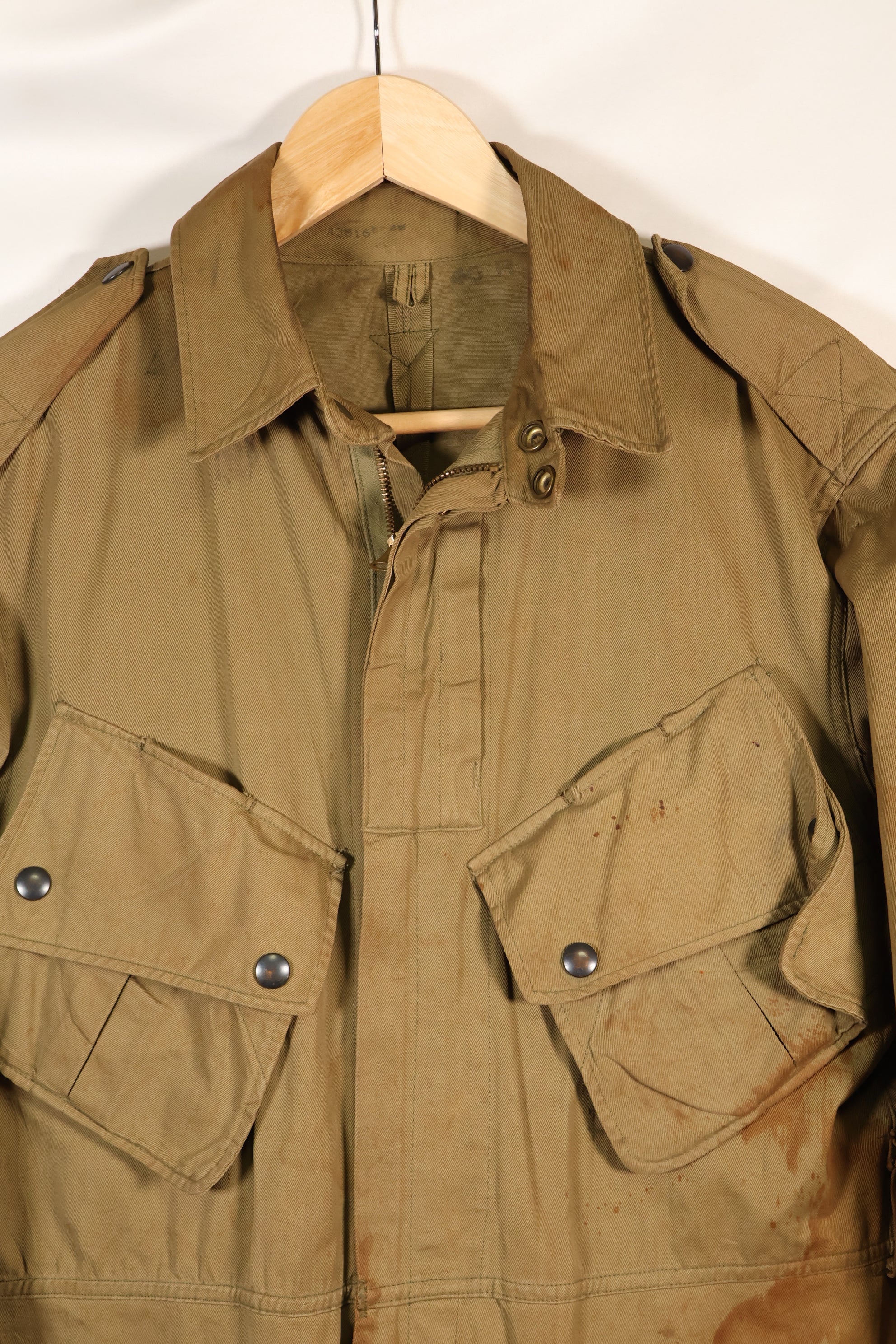 1940年代　40R　WWII　M42　ジャンプジャケット　ウエストベルトなし　汚れあり　中古品