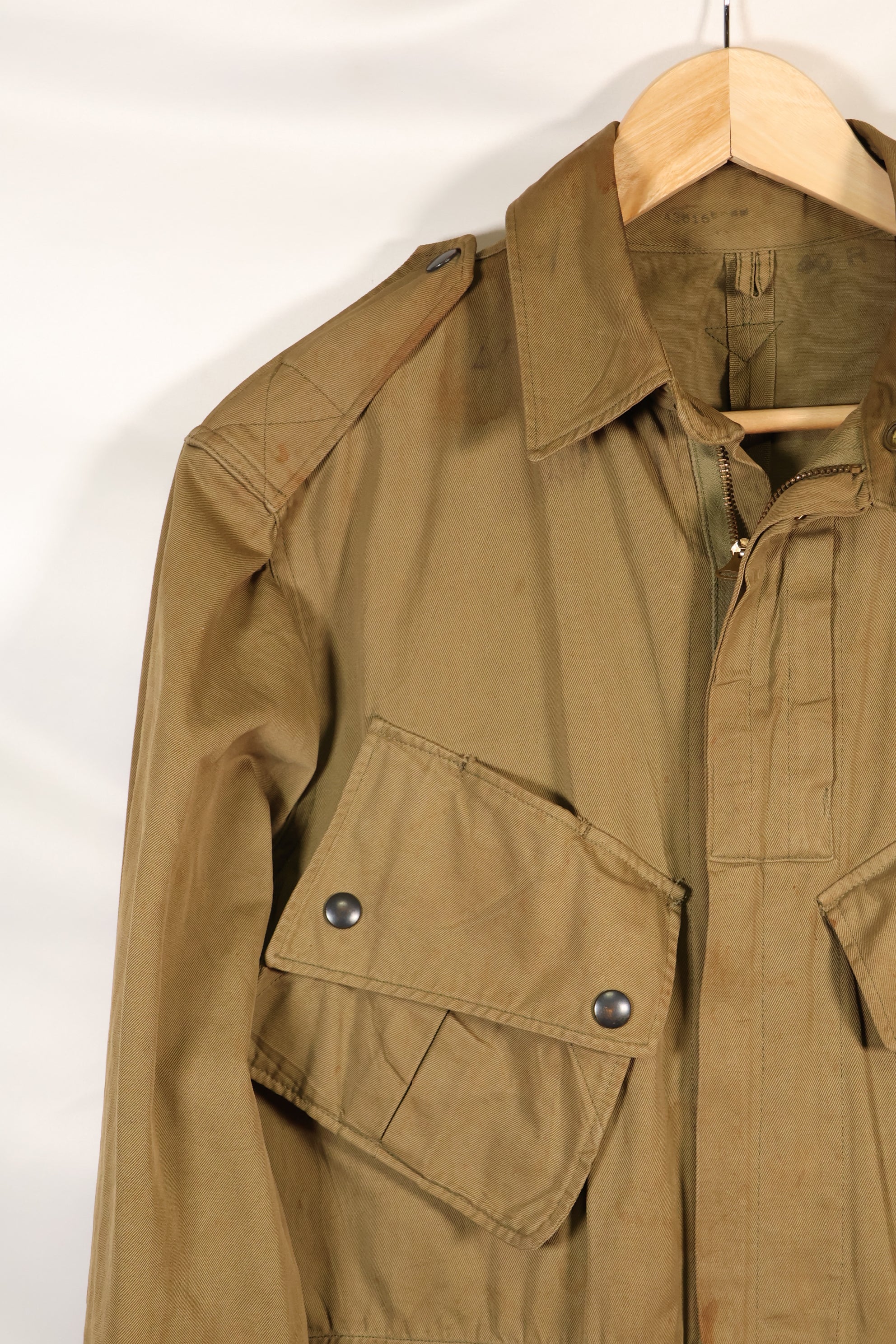 1940年代　40R　WWII　M42　ジャンプジャケット　ウエストベルトなし　汚れあり　中古品