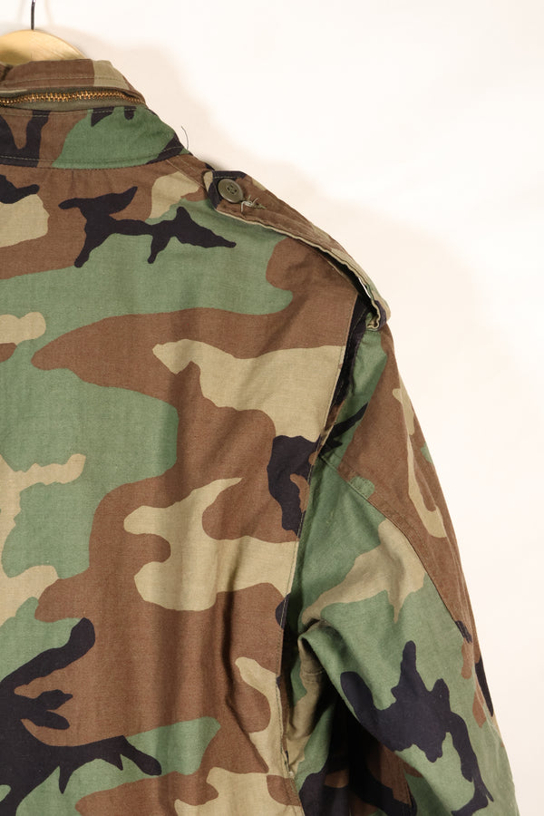 1983年契約　M-R　初期ロット　M65 フィールドジャケット　ウッドランド迷彩　ブラスジッパー　中古品