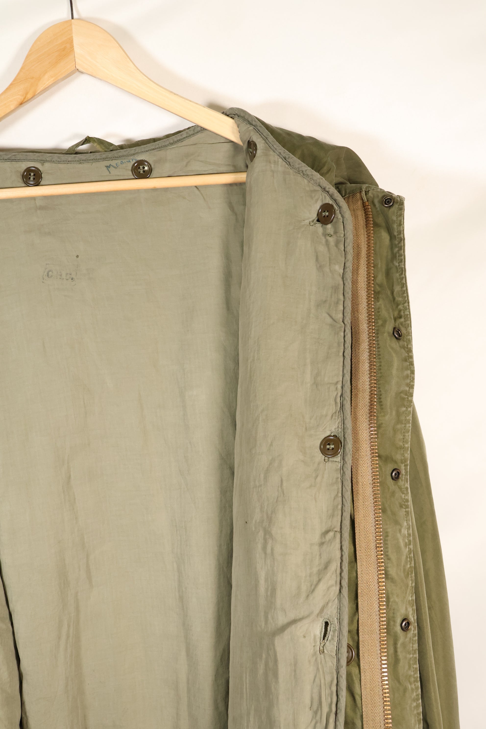 1950年代前半　X-LARGE　アメリカ軍　M51　フィールドパーカー ライナーセット　フィッシュテイルパーカー　中古　