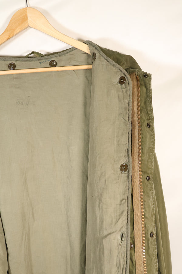 1950年代前半　X-LARGE　アメリカ軍　M51　フィールドパーカー ライナーセット　フィッシュテイルパーカー　中古　