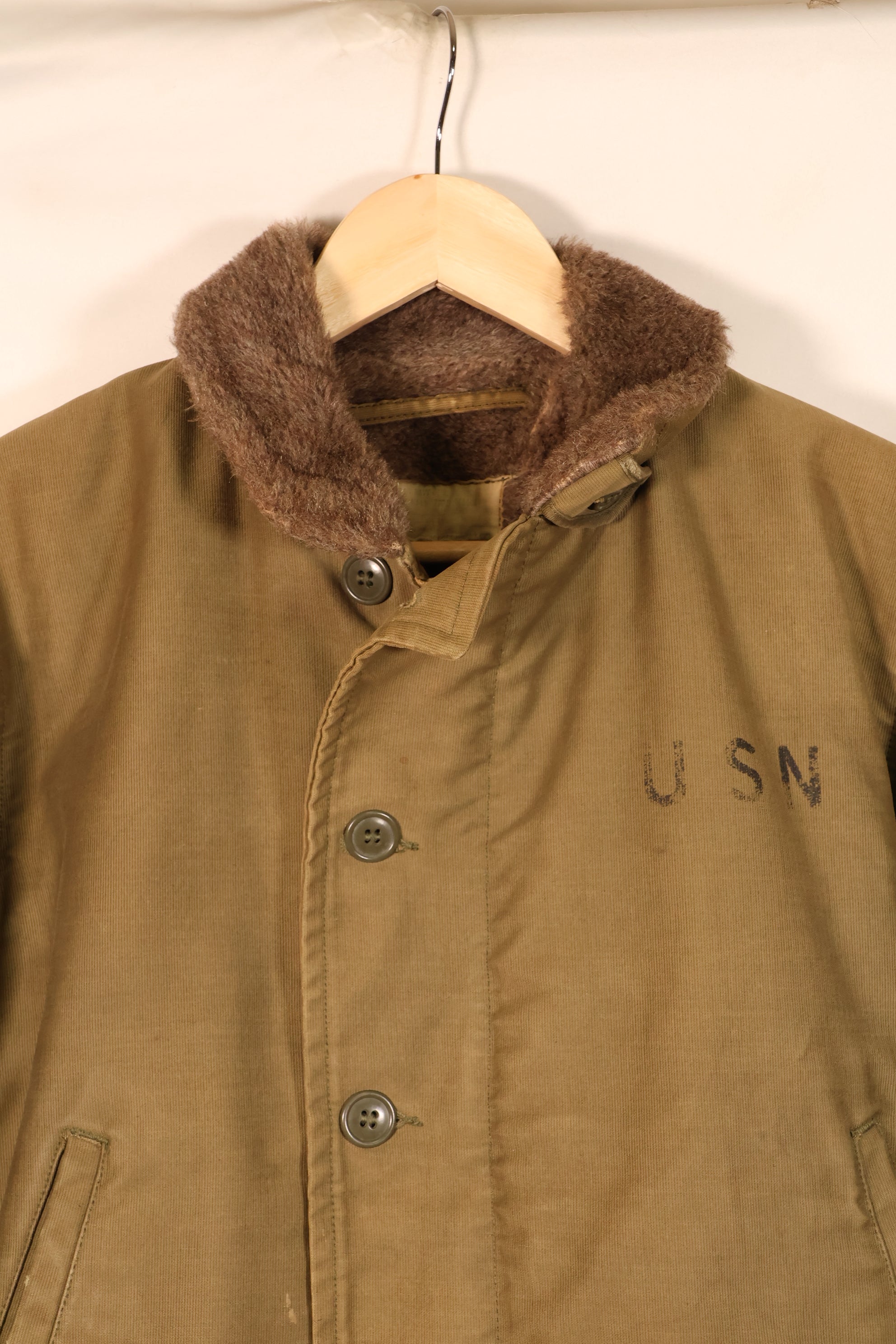 1950年代ロット　サイズ36~38程度　アメリカ海軍　N-1　デッキジャケット　CVA-62　中古品