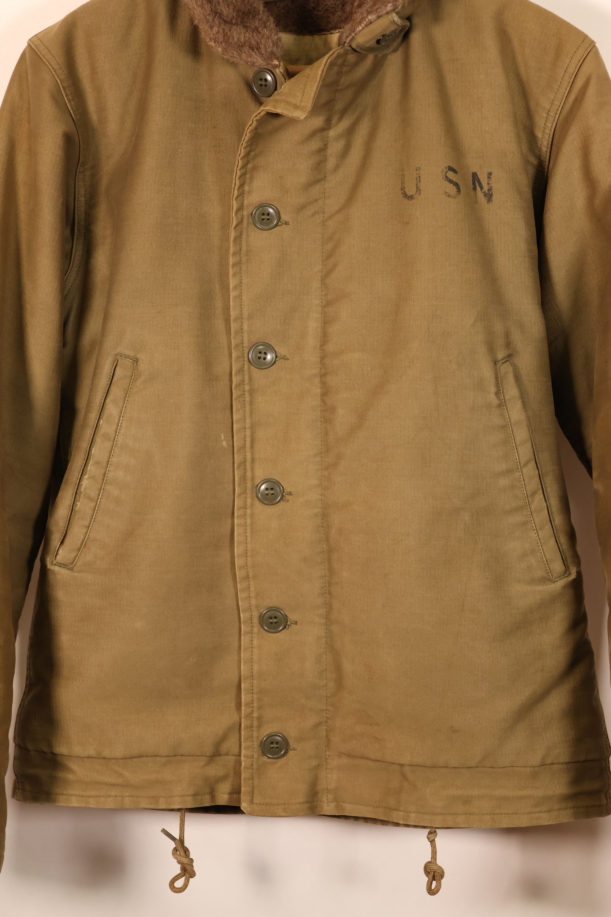 1950年代ロット　サイズ36~38程度　アメリカ海軍　N-1　デッキジャケット　CVA-62　中古品