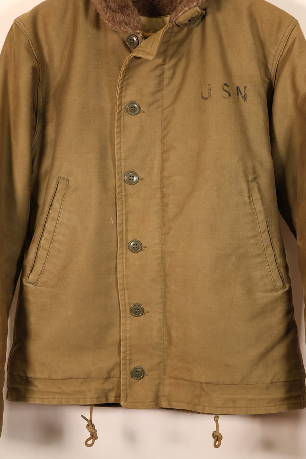 1950年代ロット　サイズ36~38程度　アメリカ海軍　N-1　デッキジャケット　CVA-62　中古品