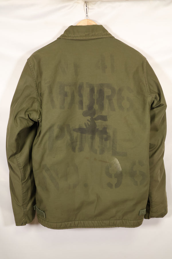 1972年契約　サイズ M　アメリカ海軍　A-2 デッキジャケット　コールドウェザー　中古品