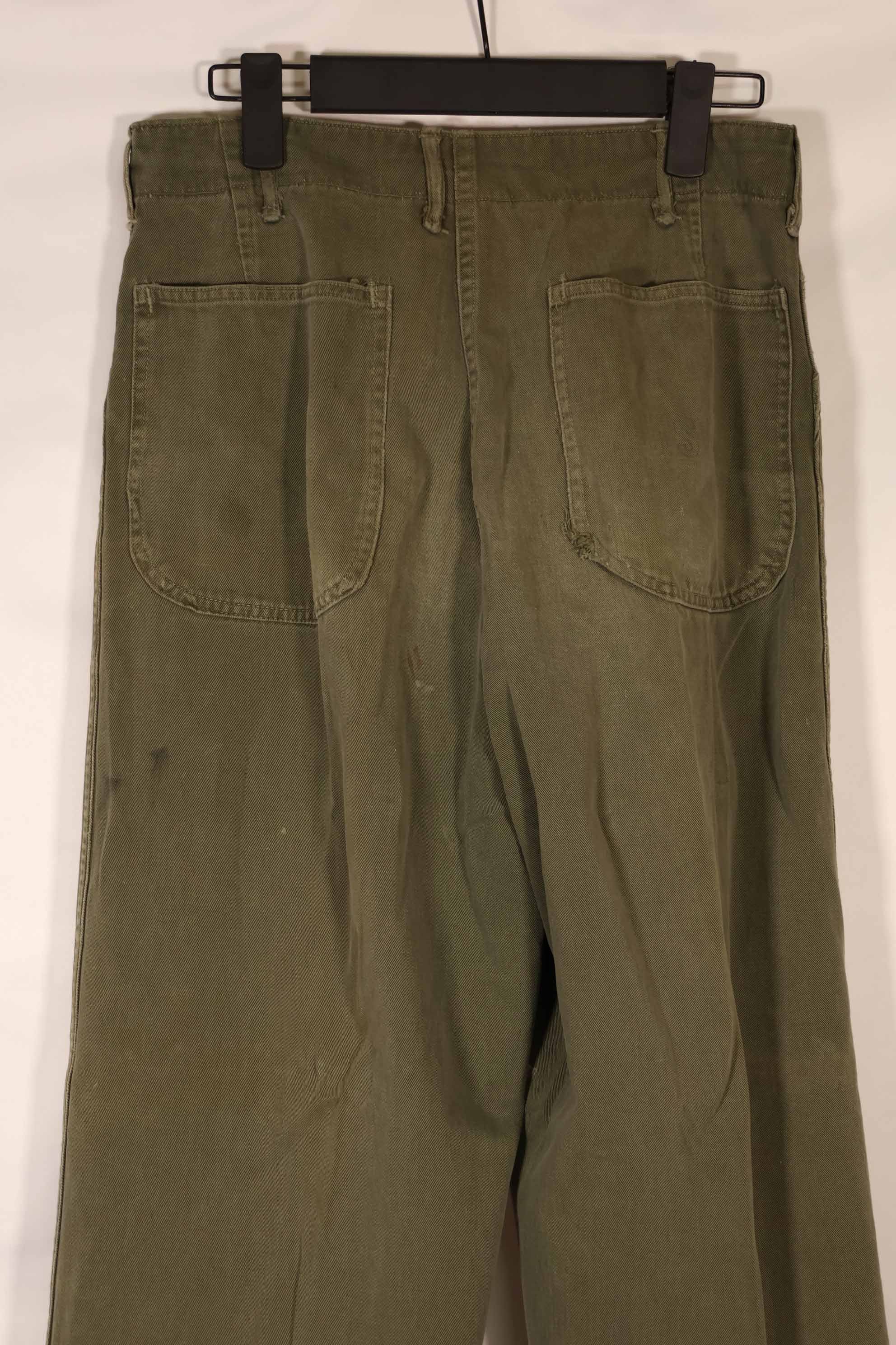 実物　1940年代後半〜50年代前半　M45 ODコットンフィールドパンツ　中古品　使用感強い