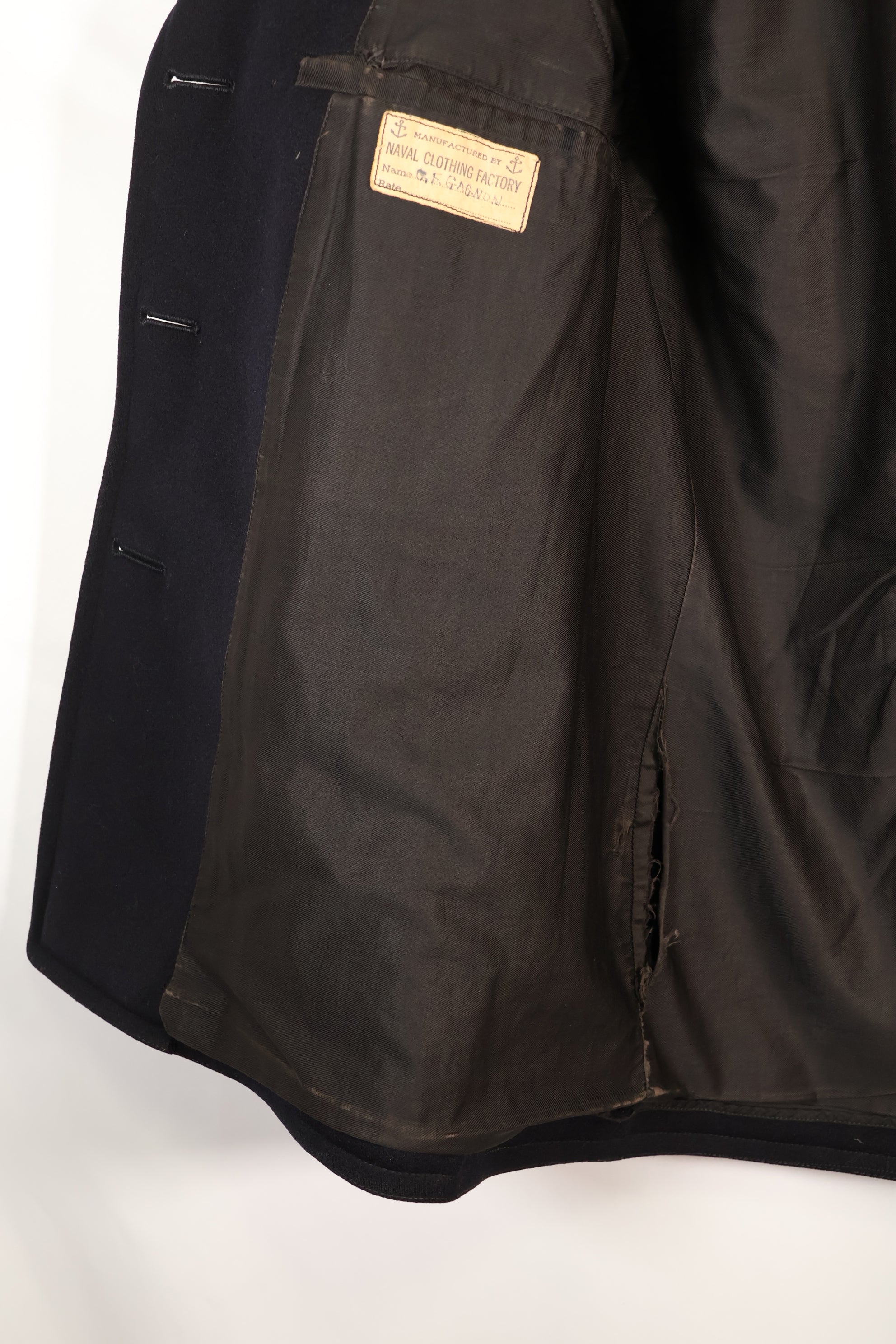 1940年代　推定38程度　10個ボタン　アメリカ海軍　ピーコート　状態良い　B