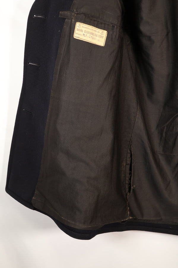 1940年代　推定38程度　10個ボタン　アメリカ海軍　ピーコート　状態良い　B