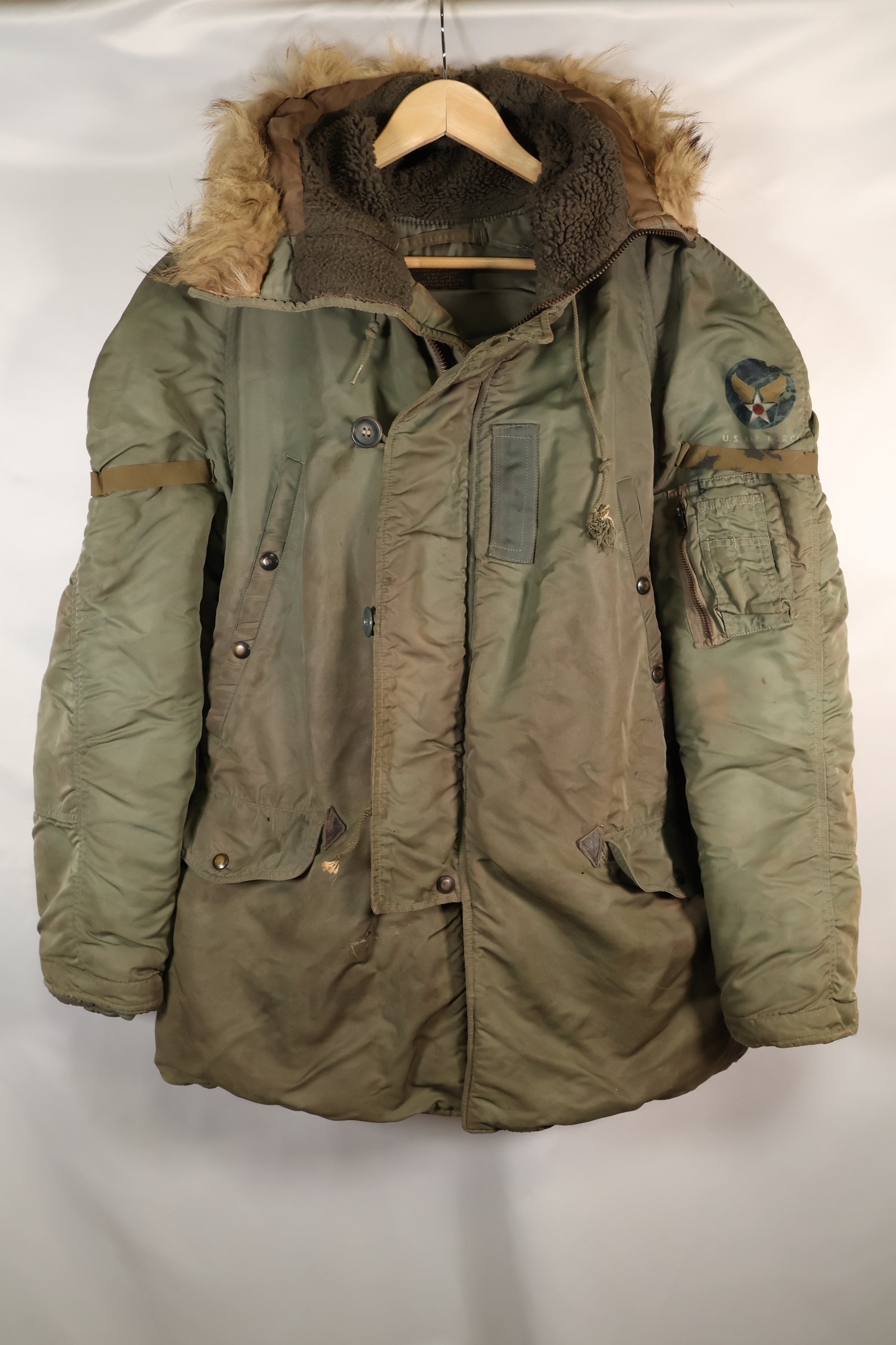 1950年代　LARGE　アメリカ空軍　N-3B　エアクルー　フライトジャケット　グランドクルー　中古品