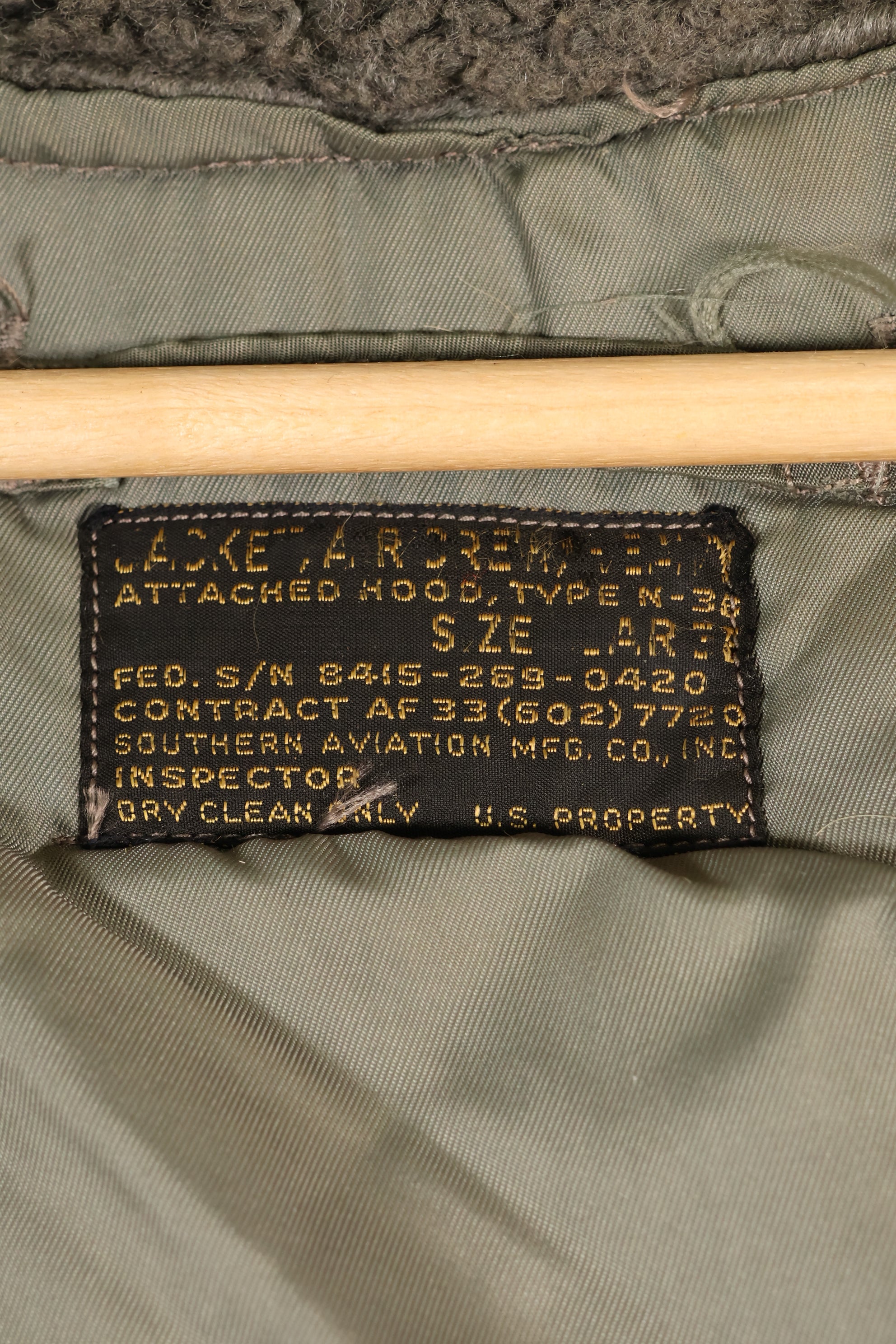 1950年代　LARGE　USAF　N-3B　ヘビーゾーン　エアクルー　フライトジャケット　中古品