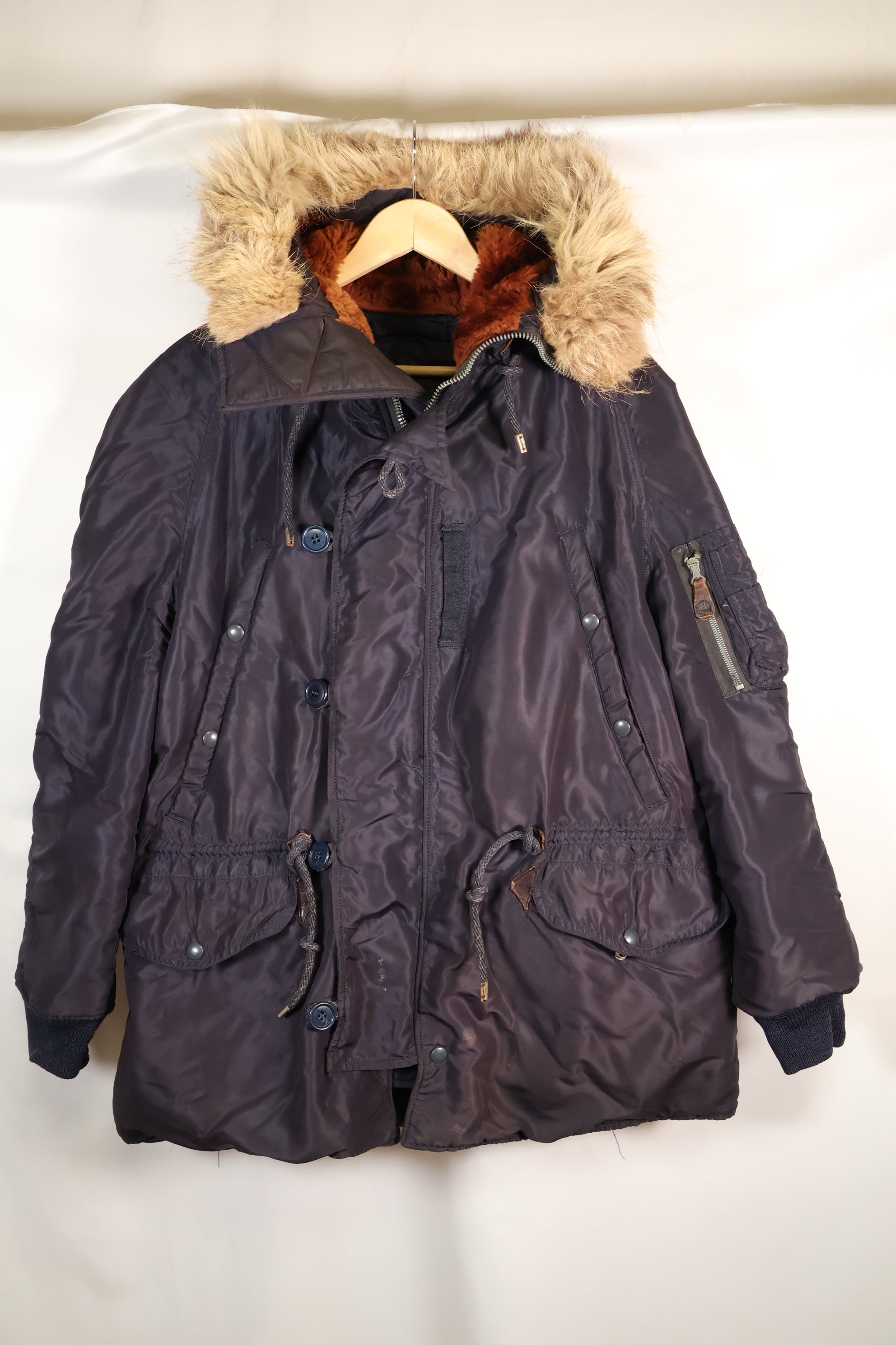 1950年代　MEDIUM　USAF　N3-A　フライトジャケット　エアクルー　退色あり　中古品