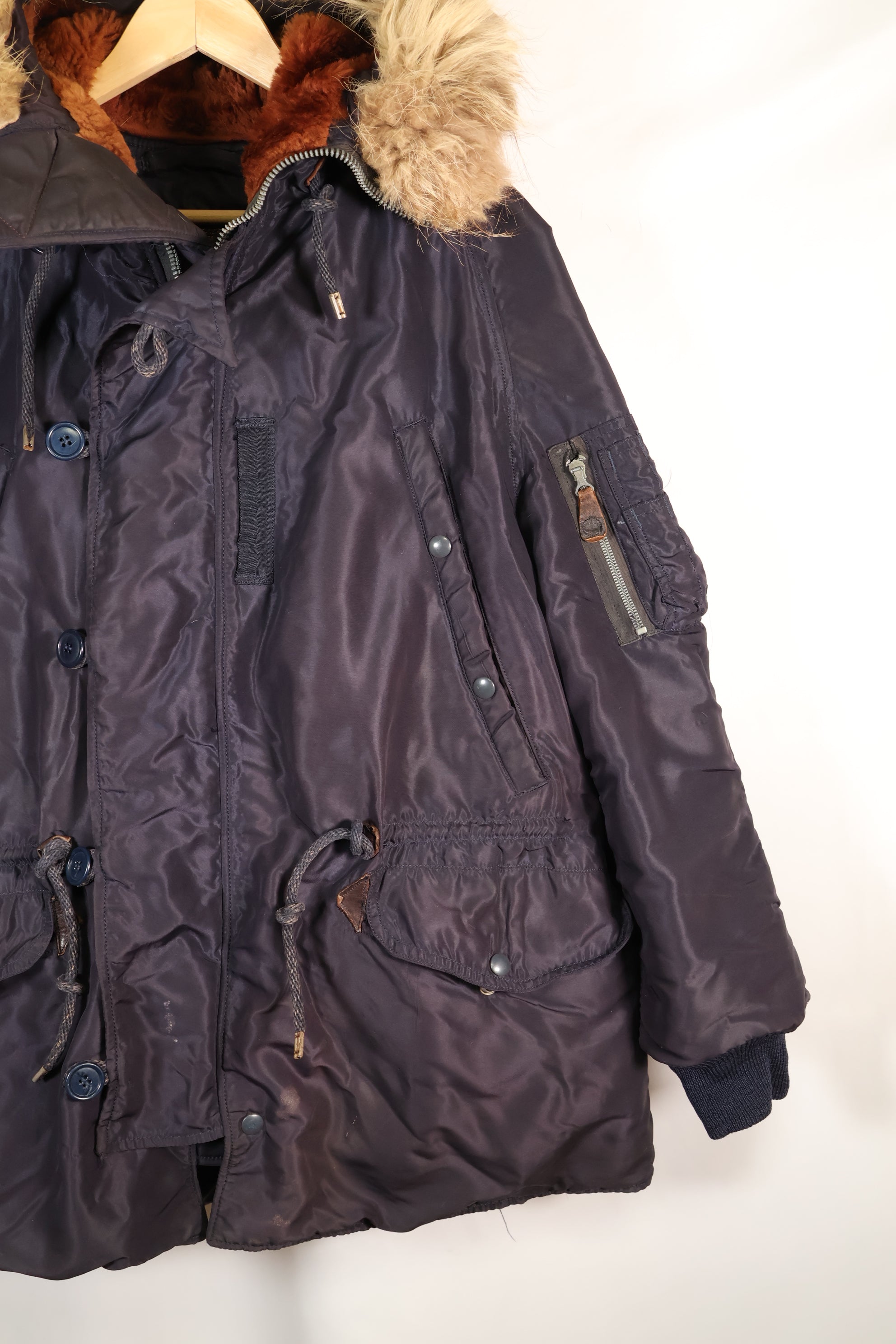 1950年代　MEDIUM　USAF　N3-A　フライトジャケット　エアクルー　退色あり　中古品