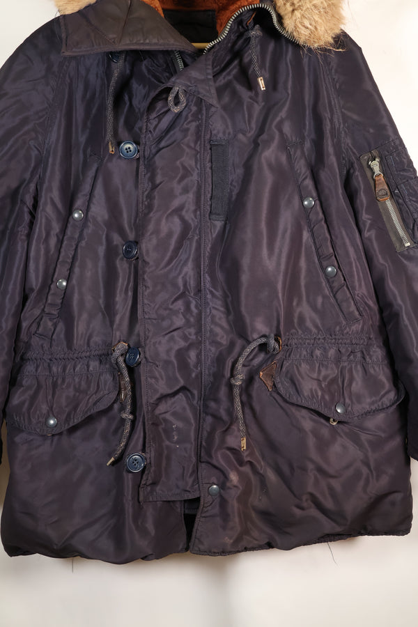 1950年代　MEDIUM　USAF　N3-A　フライトジャケット　エアクルー　退色あり　中古品