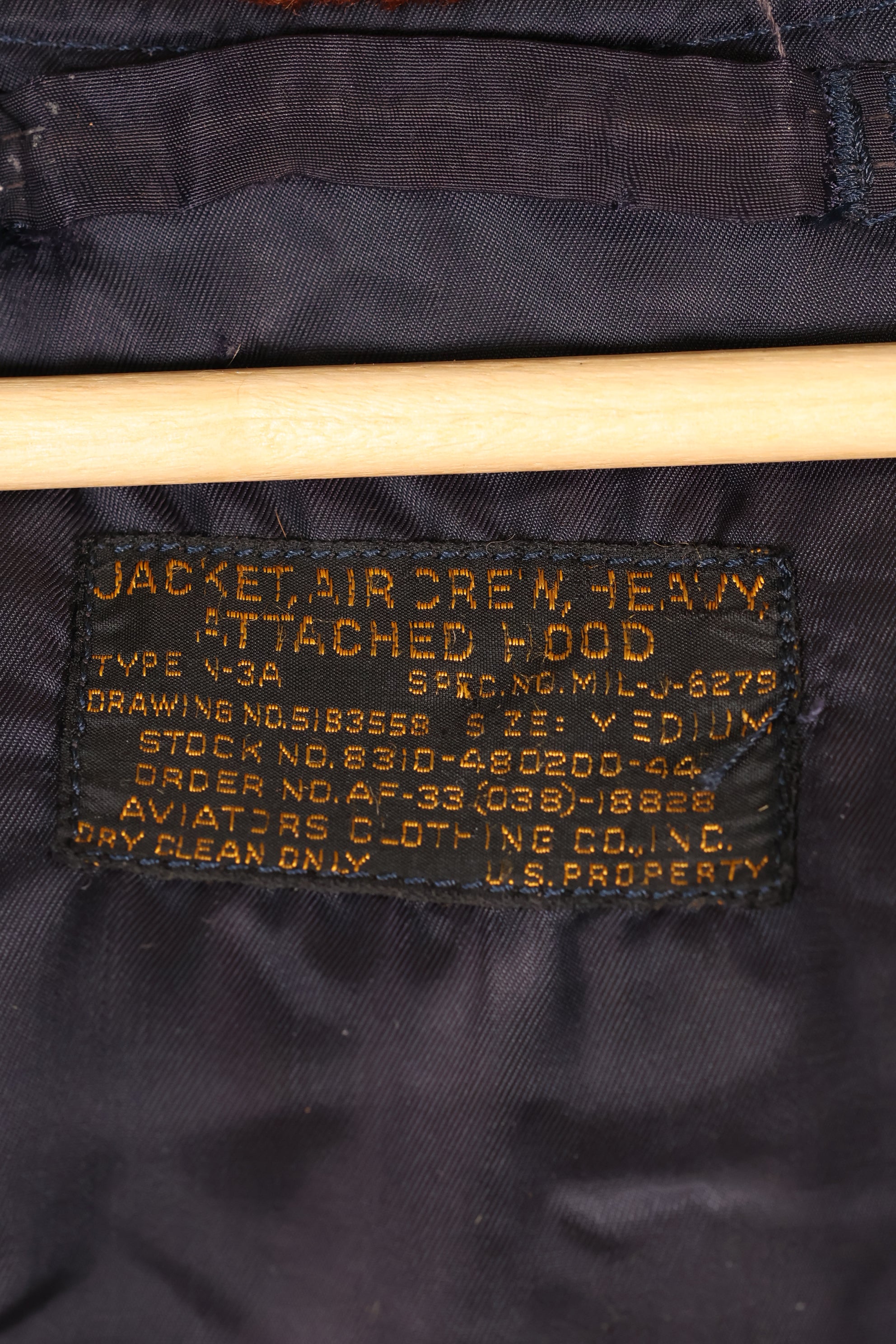 1950年代　MEDIUM　USAF　N3-A　フライトジャケット　エアクルー　退色あり　中古品