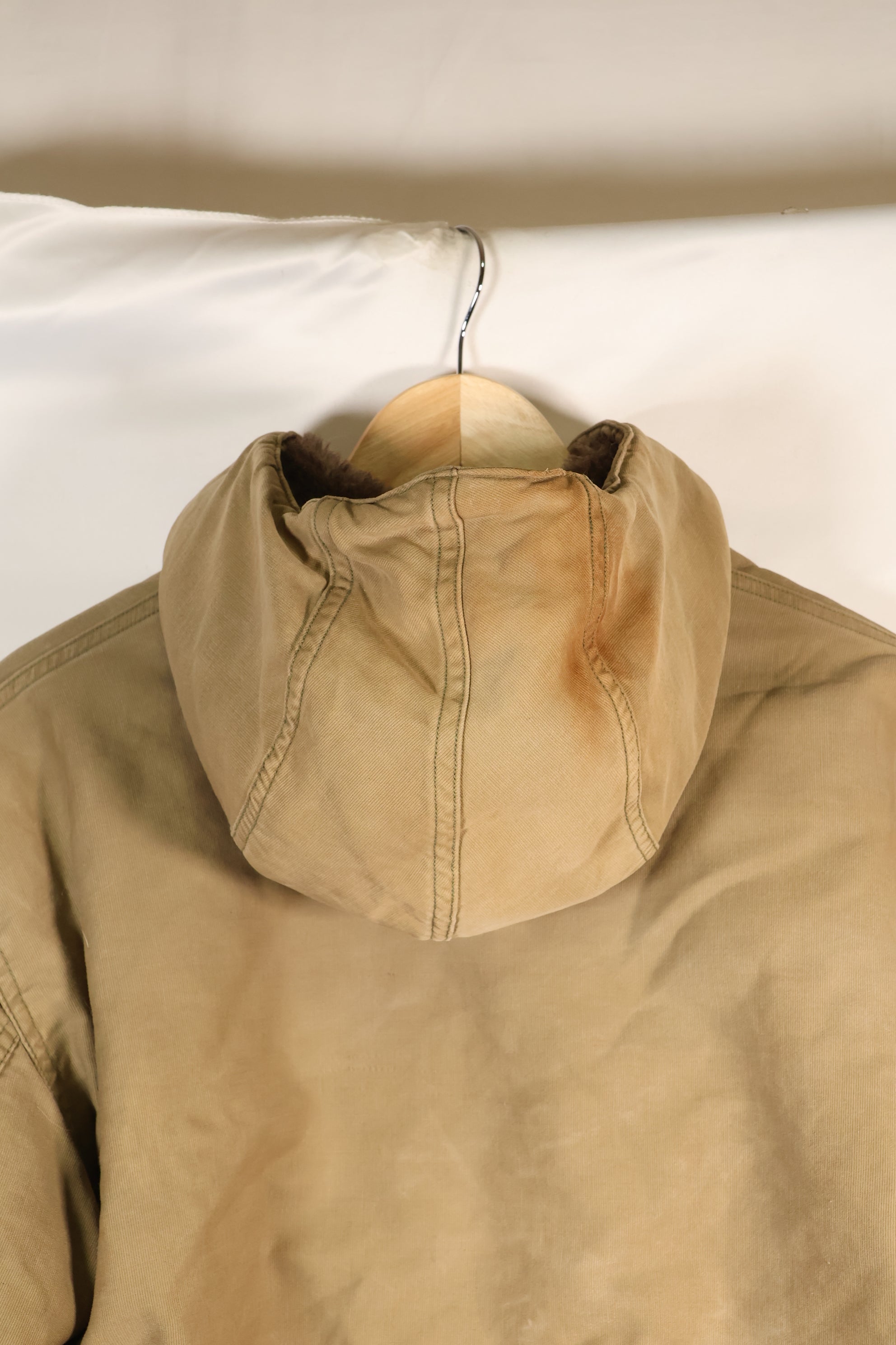 1940年代　WWII　アメリカ海軍　N-1　デッキコート　パーカー　退色あり　ステンシルなし　中古品