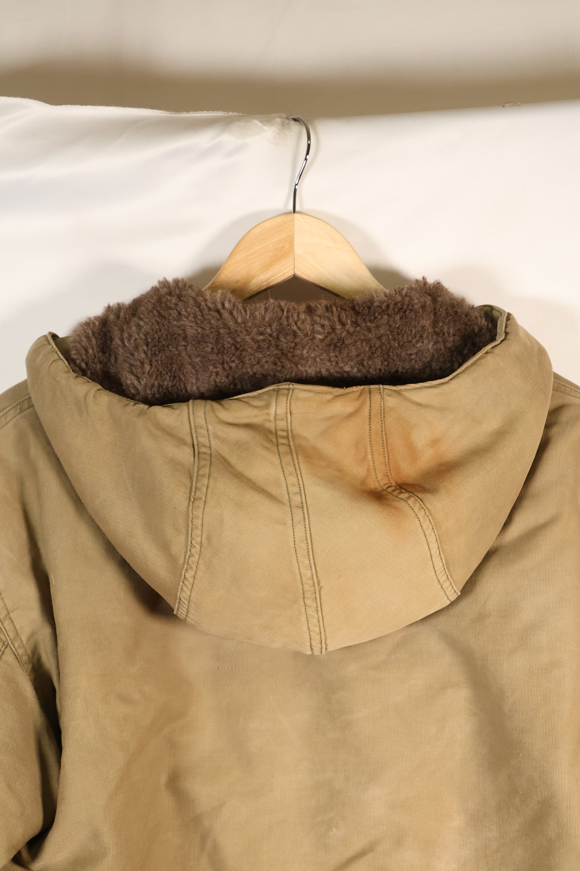 1940年代　WWII　アメリカ海軍　N-1　デッキコート　パーカー　退色あり　ステンシルなし　中古品