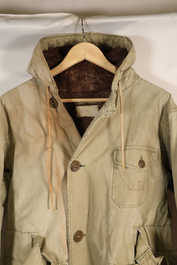 1940年代　アメリカ海軍　デッキコート　パーカー　BB-61 USS IOWA　中古品