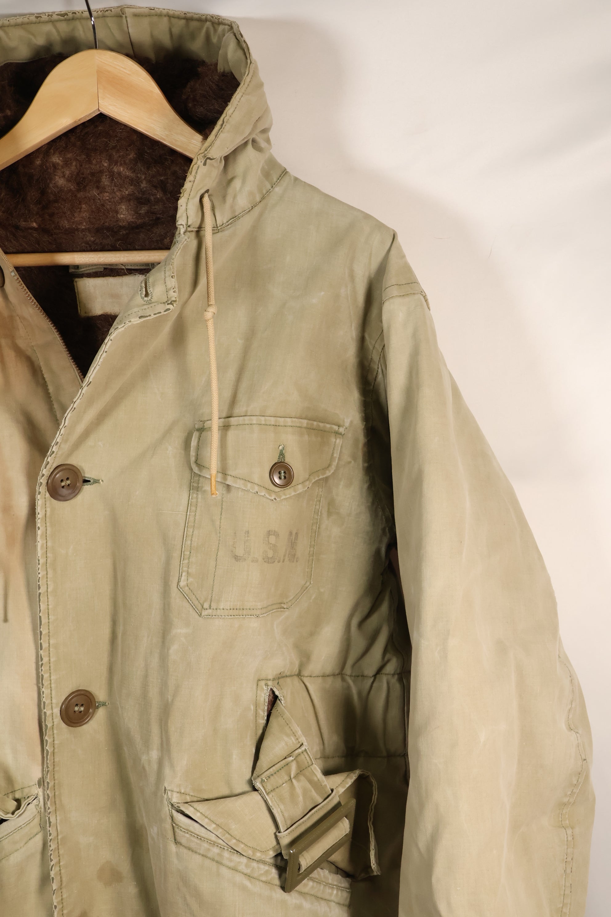 1940年代　アメリカ海軍　デッキコート　パーカー　BB-61 USS IOWA　中古品