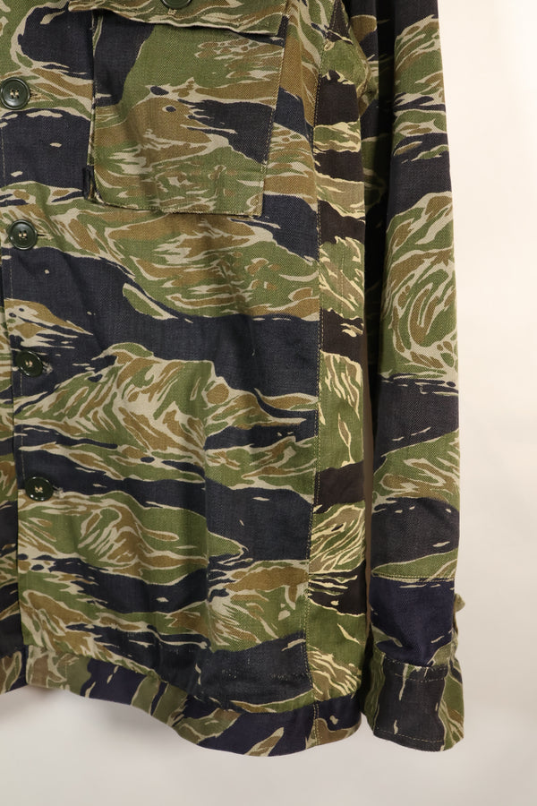 1960年代半　日本製　シルバータイガーシャツ　Asianカット　別生地サイズ改造あり　中古品