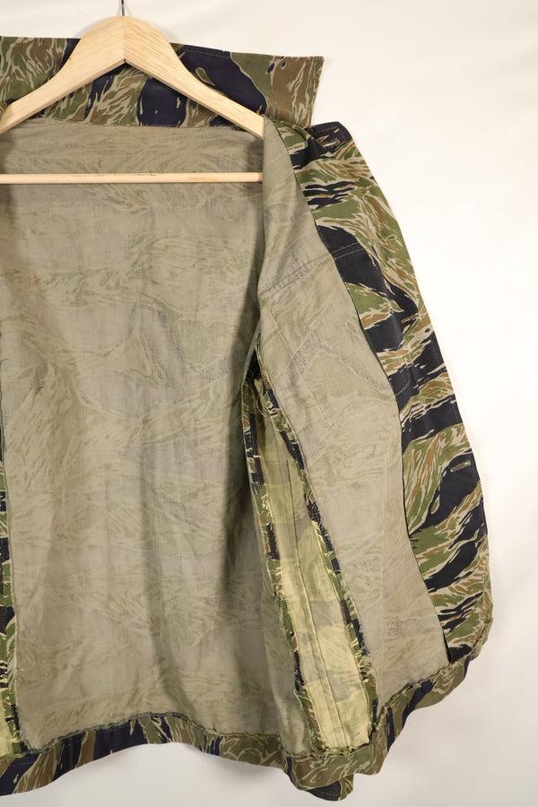 1960年代半　日本製　シルバータイガーシャツ　Asianカット　別生地サイズ改造あり　中古品