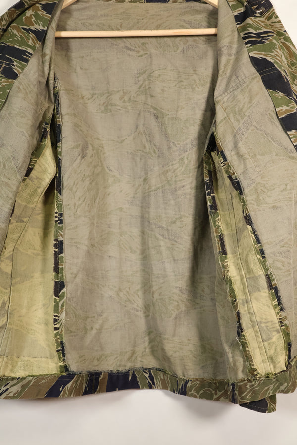 1960年代半　日本製　シルバータイガーシャツ　Asianカット　別生地サイズ改造あり　中古品