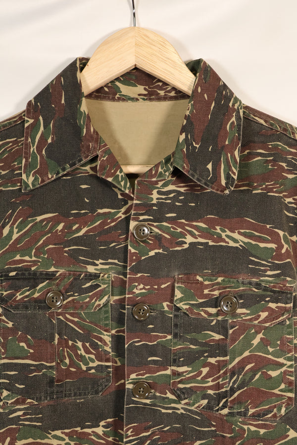 1970年代　シルバータイガー　タイガーストライプ　シャツ　タイタイガー　4つポケット　中古品