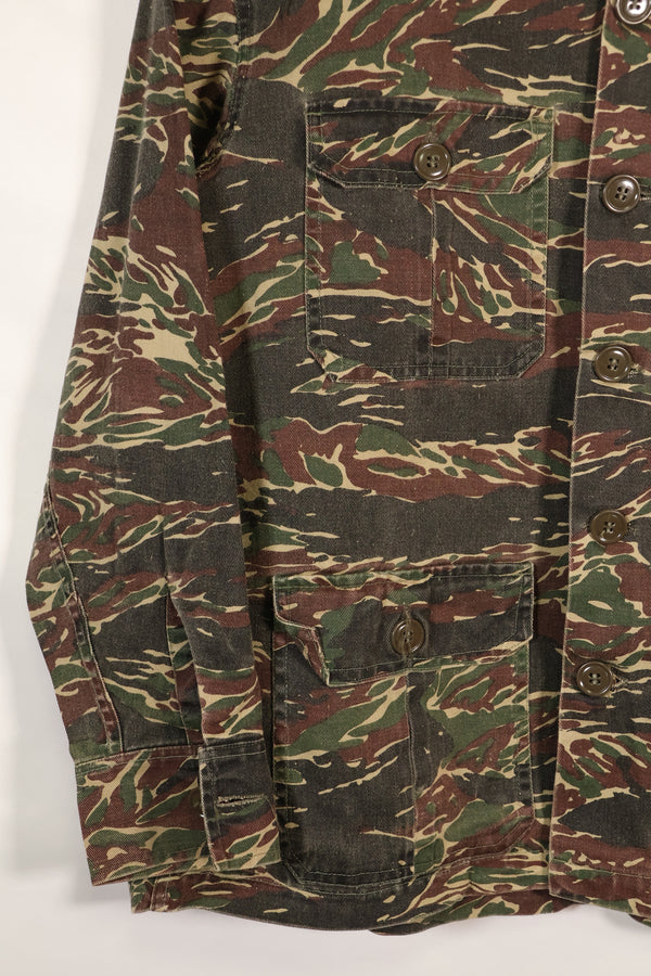 1970年代　シルバータイガー　タイガーストライプ　シャツ　タイタイガー　4つポケット　中古品