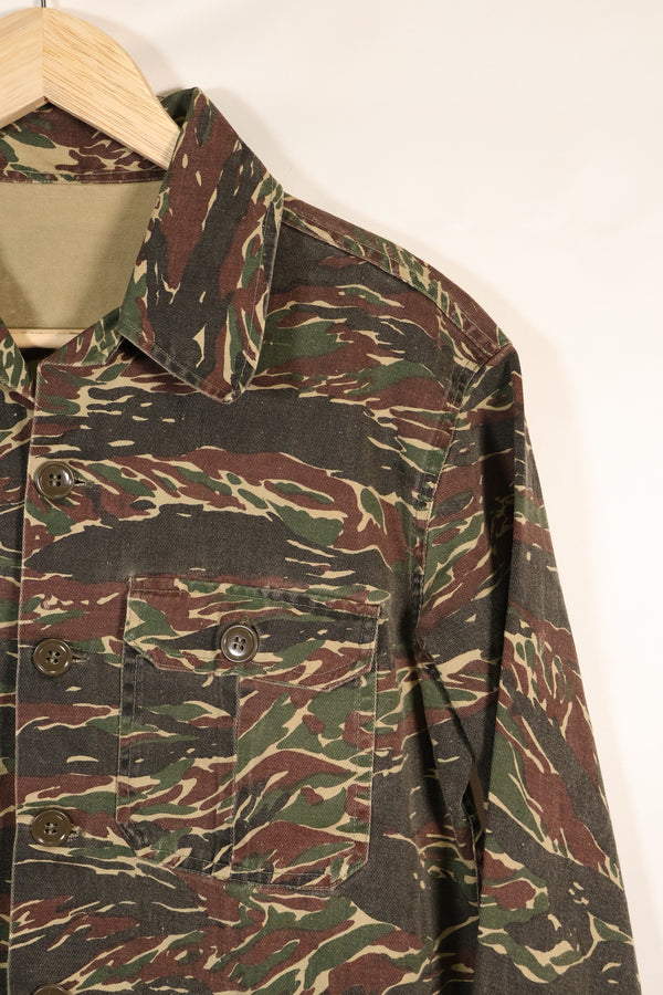 1970年代　シルバータイガー　タイガーストライプ　シャツ　タイタイガー　4つポケット　中古品