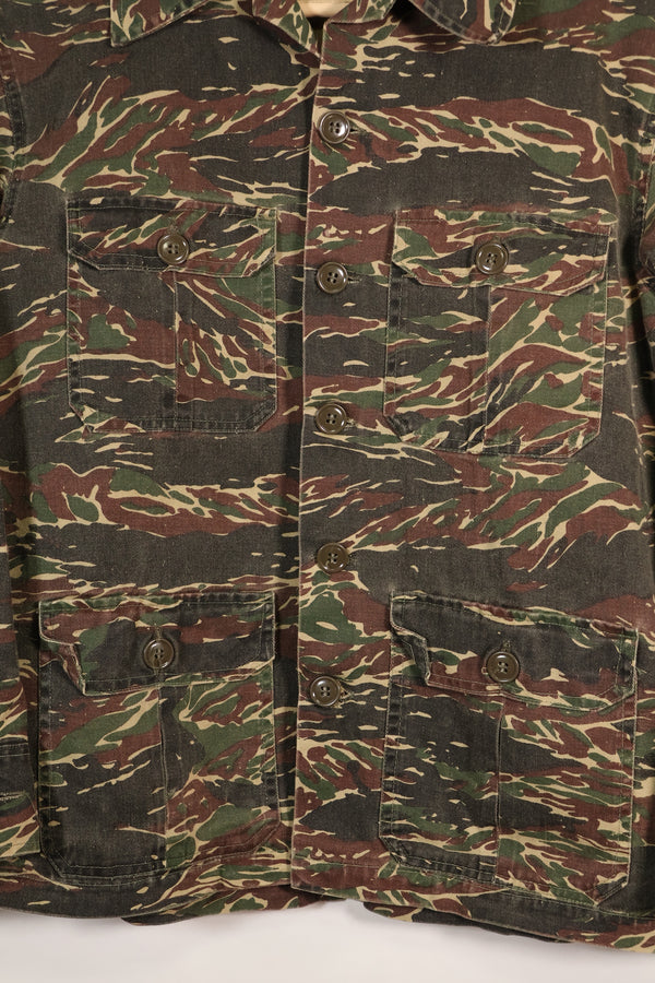 1970年代　シルバータイガー　タイガーストライプ　シャツ　タイタイガー　4つポケット　中古品