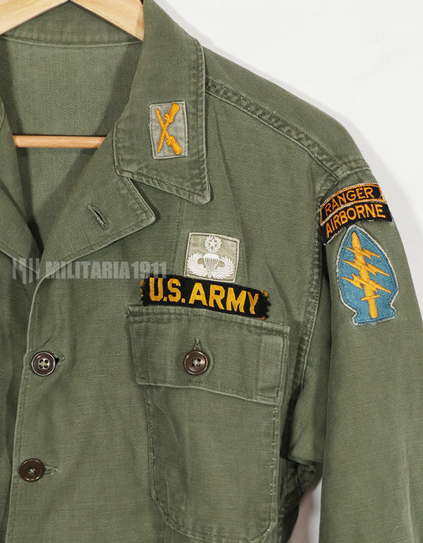 実物　初期 OG-107　ユーティリティシャツ　特殊部隊パッチ付き　退色あり　中古品