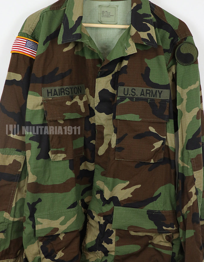実物　アメリカ陸軍　US Army 29th Infantry Division　ウッドランド迷彩　ジャケット　1999年製