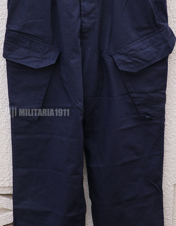 イギリス軍　Royal Navy Combat Trousers Navy Blue　パッチ付き　中古品