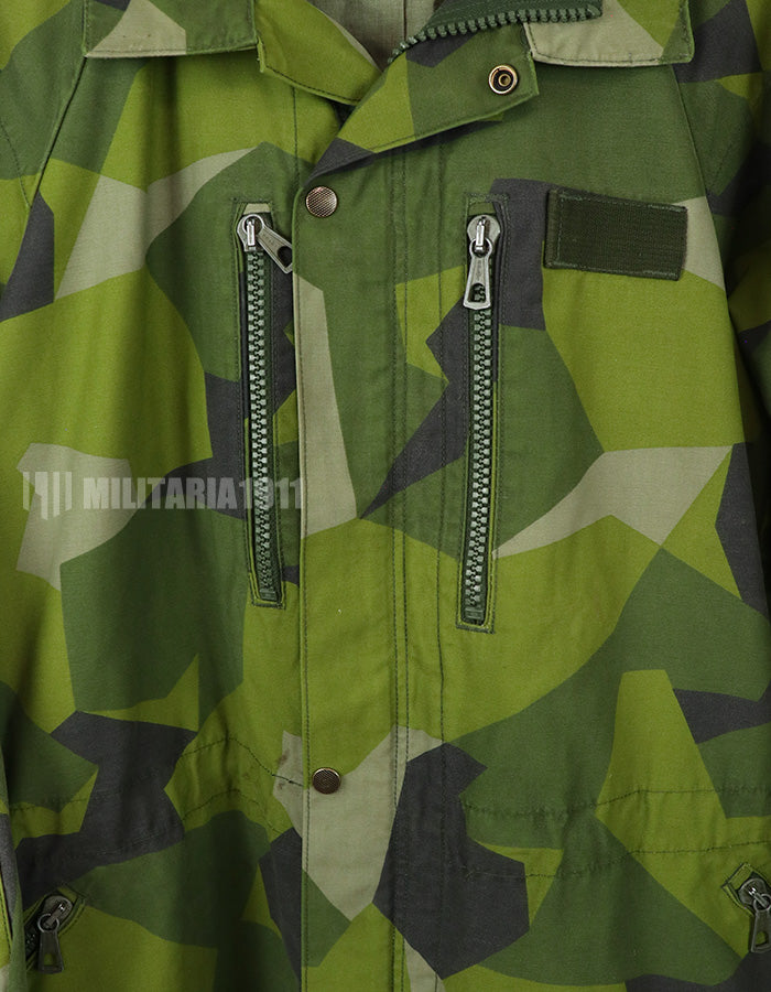 実物　スウェーデン軍　M90 カモフラージュ　フィールドジャケット　1989年製　軍官給品