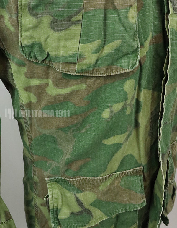 実物　アメリカ軍　1969年製　ERDL　ジャングルファティーグジャケット　使用感あり　中古品