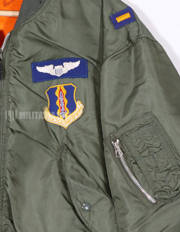 実物　1972年製　アメリカ空軍　L-2B  フライトジャケット　徽章付き（後付け）