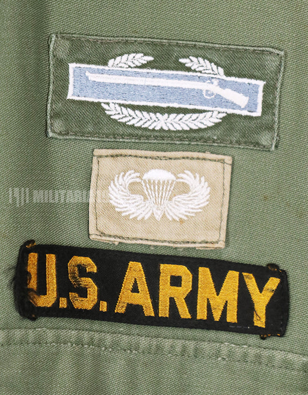 実物　アメリカ陸軍　ユーティリティシャツ　後付けパッチ付き　中古品